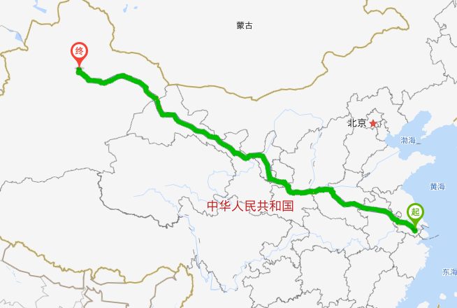張家港到烏魯木齊物流專線行駛路線